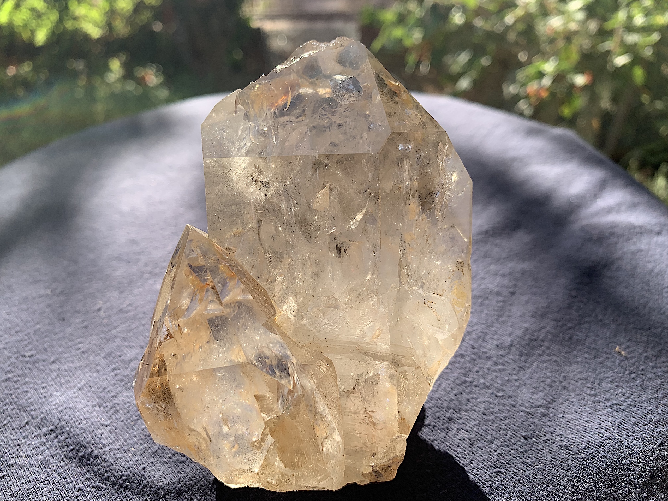 Quartz Crystal Point with Hematite Inclusions