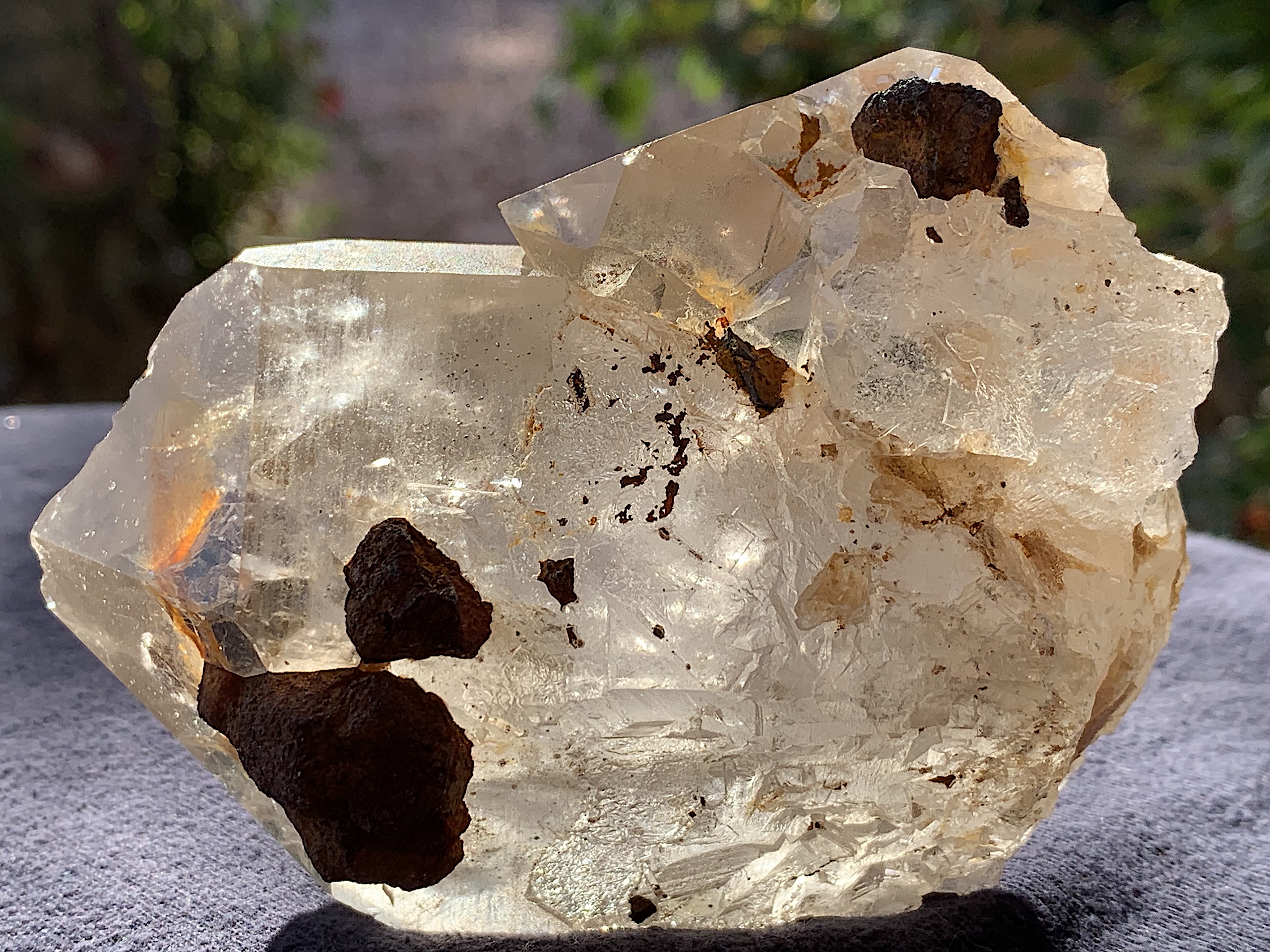 Quartz Crystal Point with Hematite Inclusions - Image 2