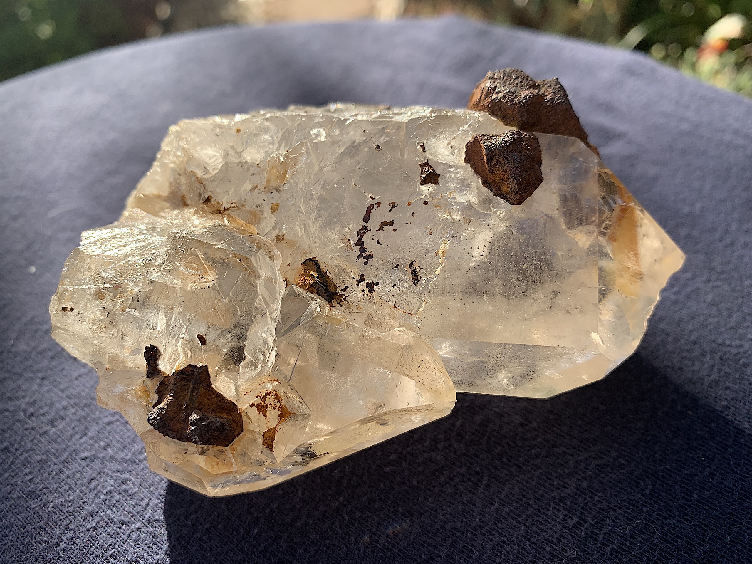 Quartz Crystal Point with Hematite Inclusions - Image 4