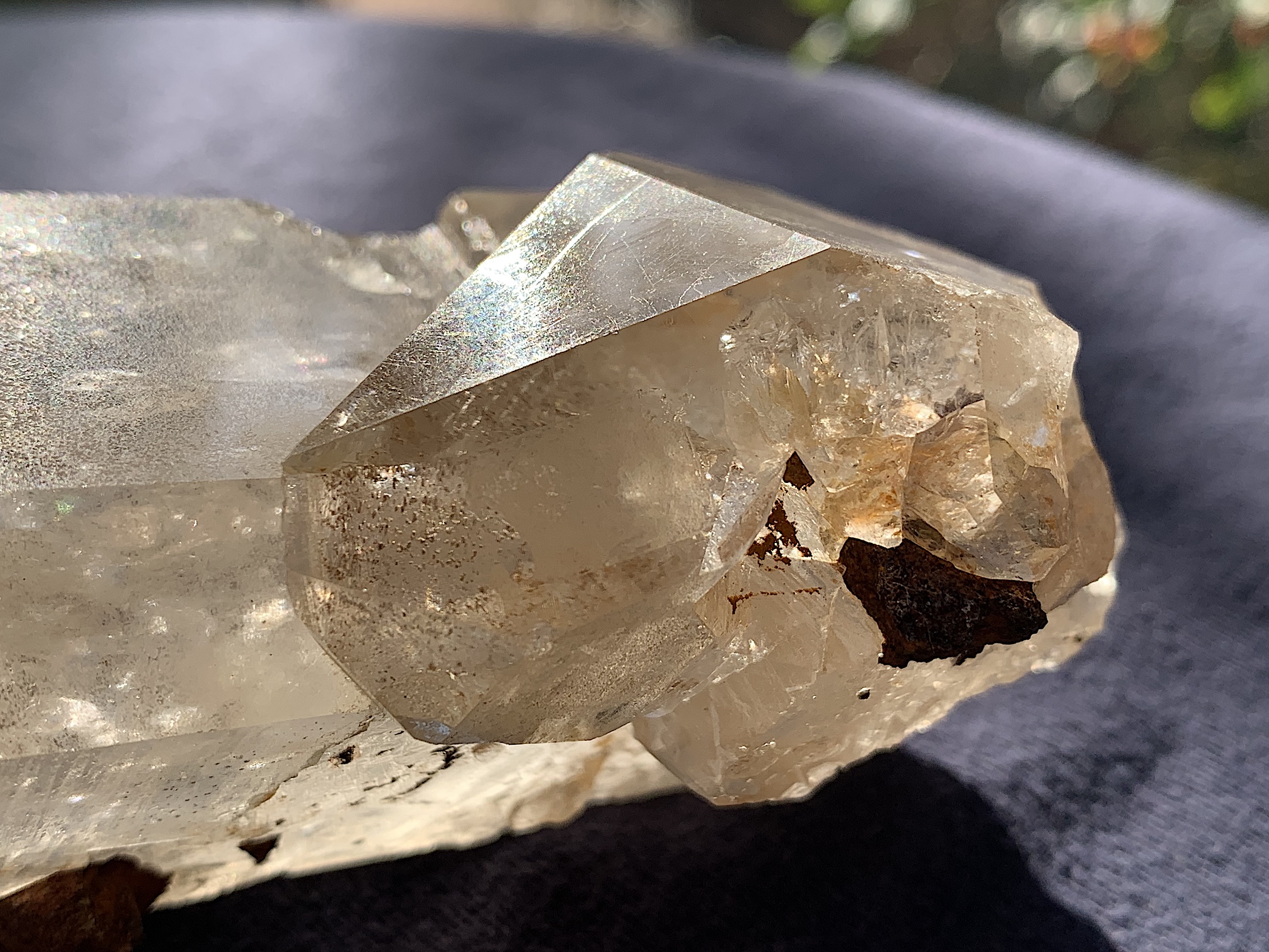Quartz Crystal Point with Hematite Inclusions - Image 9