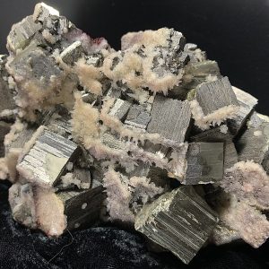 Large Pyrite Cluster with Calcite