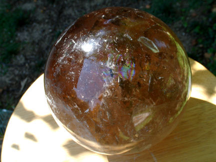 Large Rainbow Smoky Quartz Sphere - Crystal Ascension