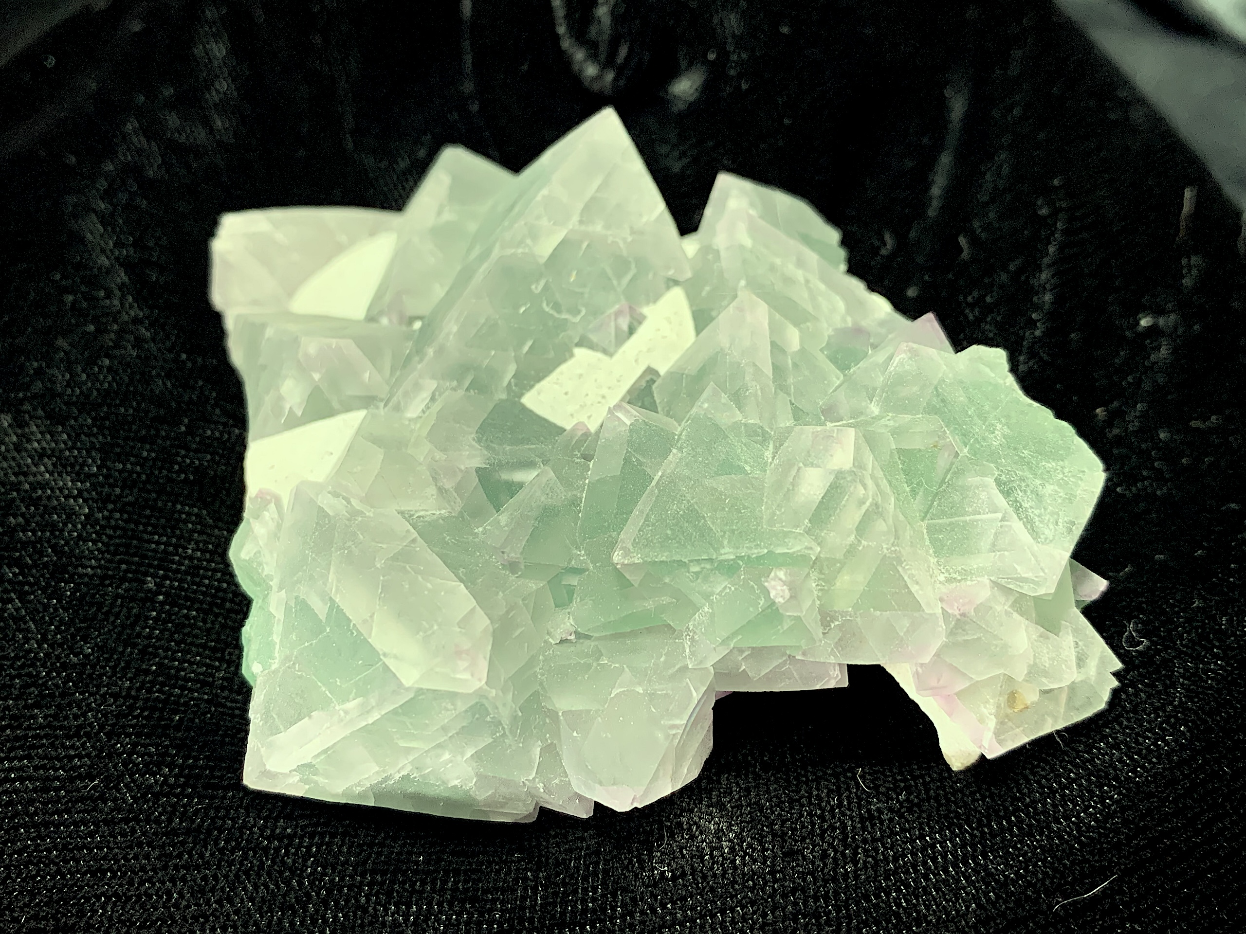 Octahedral Blue-Green Fluorite Cluster - Image 2