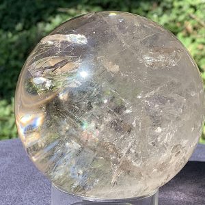 Light Smoky Phantom Rainbow Quartz Sphere