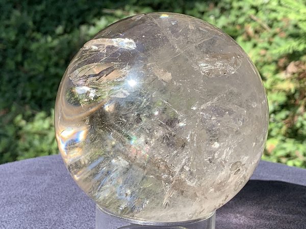 Light Smoky Phantom Rainbow Quartz Sphere