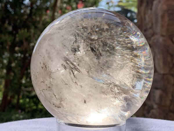 Light Smoky Phantom Rainbow Quartz Sphere - Image 9