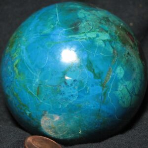 Chrysocolla Sphere with Malachite