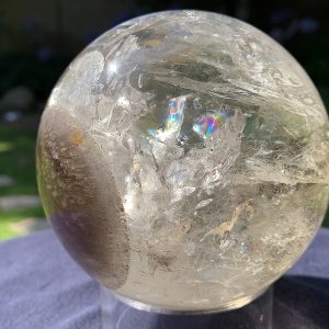 Brown Phantom Rainbow Citrine Quartz Sphere