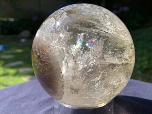 Brown Phantom Rainbow Citrine Quartz Sphere