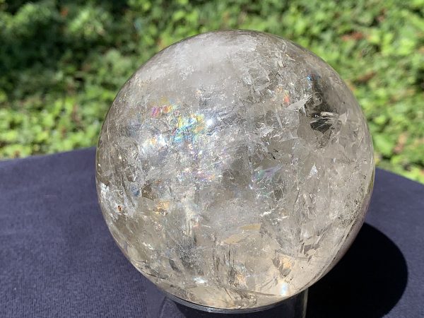 Brown Phantom Rainbow Citrine Quartz Sphere - Image 4