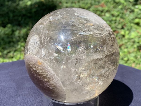 Brown Phantom Rainbow Citrine Quartz Sphere - Image 6