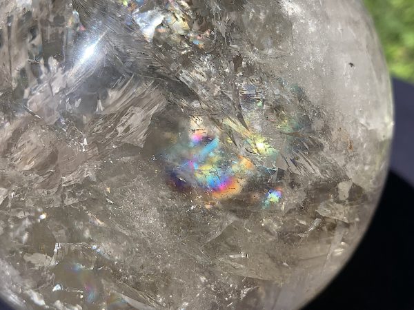 Brown Phantom Rainbow Citrine Quartz Sphere - Image 11