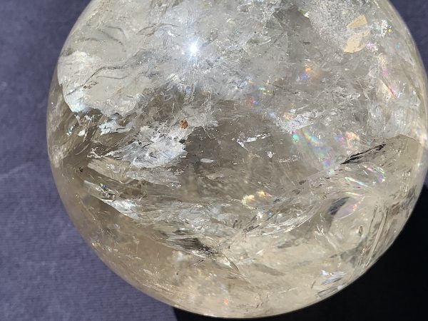 Brown Phantom Rainbow Citrine Quartz Sphere - Image 13