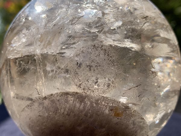 Brown Phantom Rainbow Citrine Quartz Sphere - Image 14