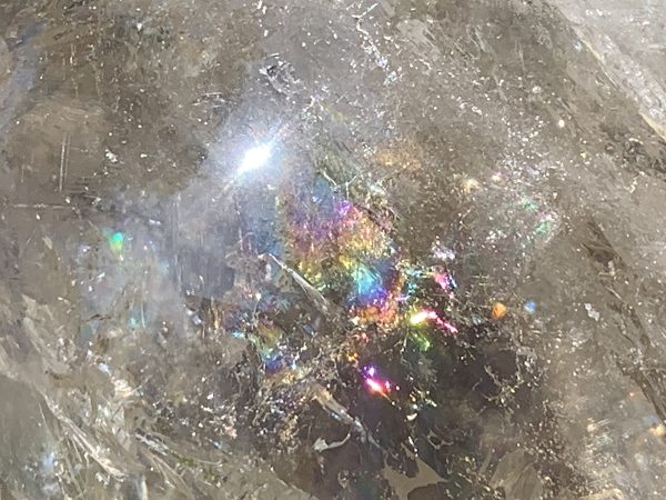 Brown Phantom Rainbow Citrine Quartz Sphere - Image 15