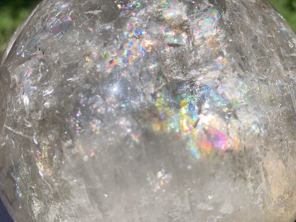 Brown Phantom Rainbow Citrine Quartz Sphere - Image 16