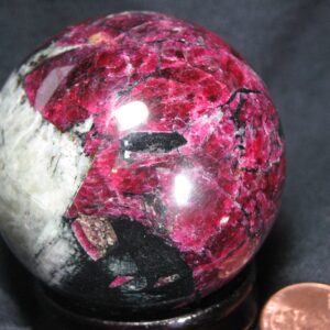 Ruby-Colored Eudialyte Sphere