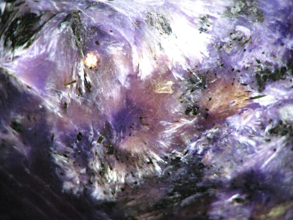 Parquet Charoite Sphere with Aegirine & Tinaksite - Image 11