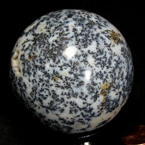 Druzy Dendritic Blue Point Agate Sphere, Crystal Ascension