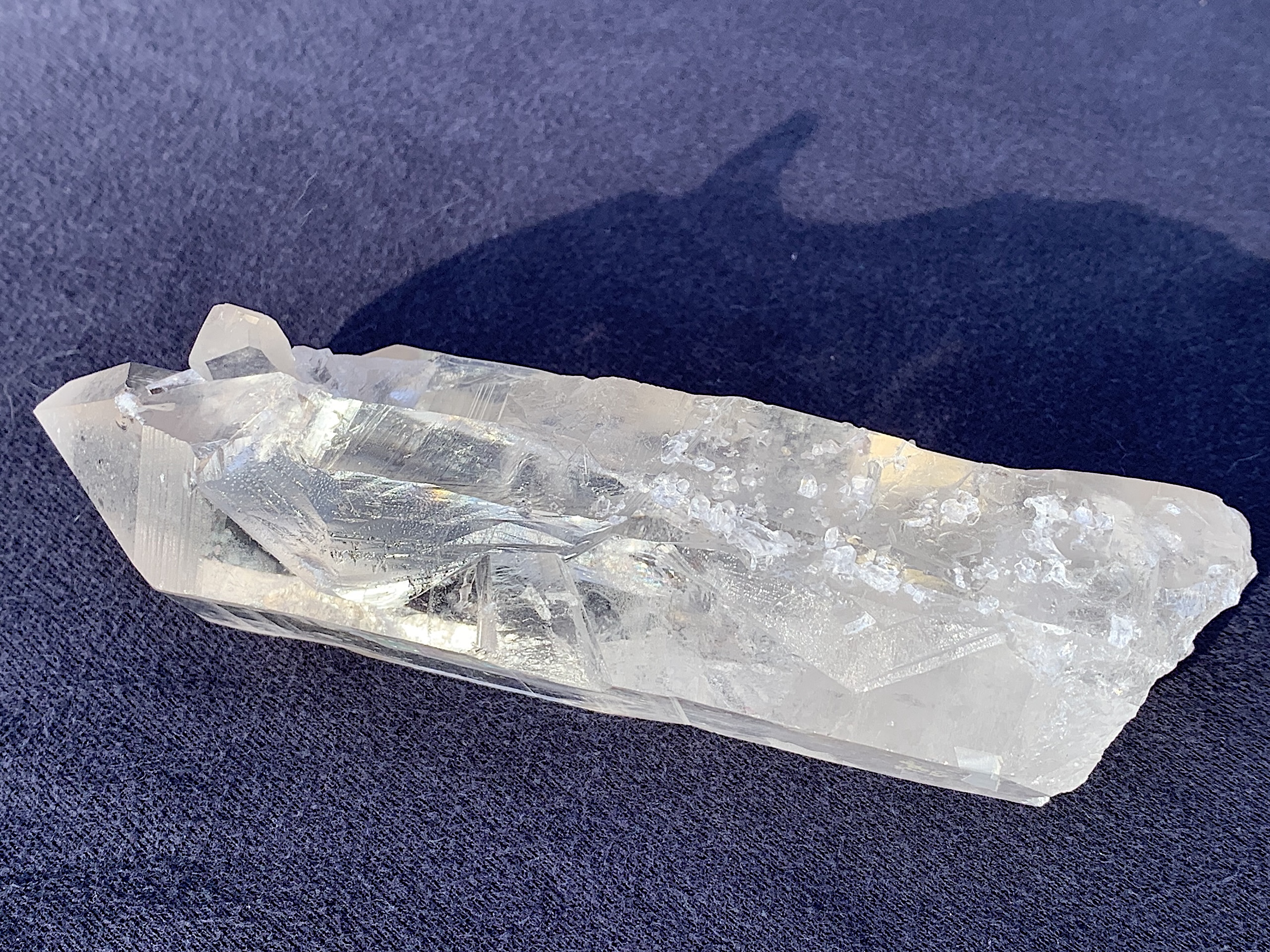 Unique Lemurian Seed Quartz Crystal with Rainbows/Twin - Image 3