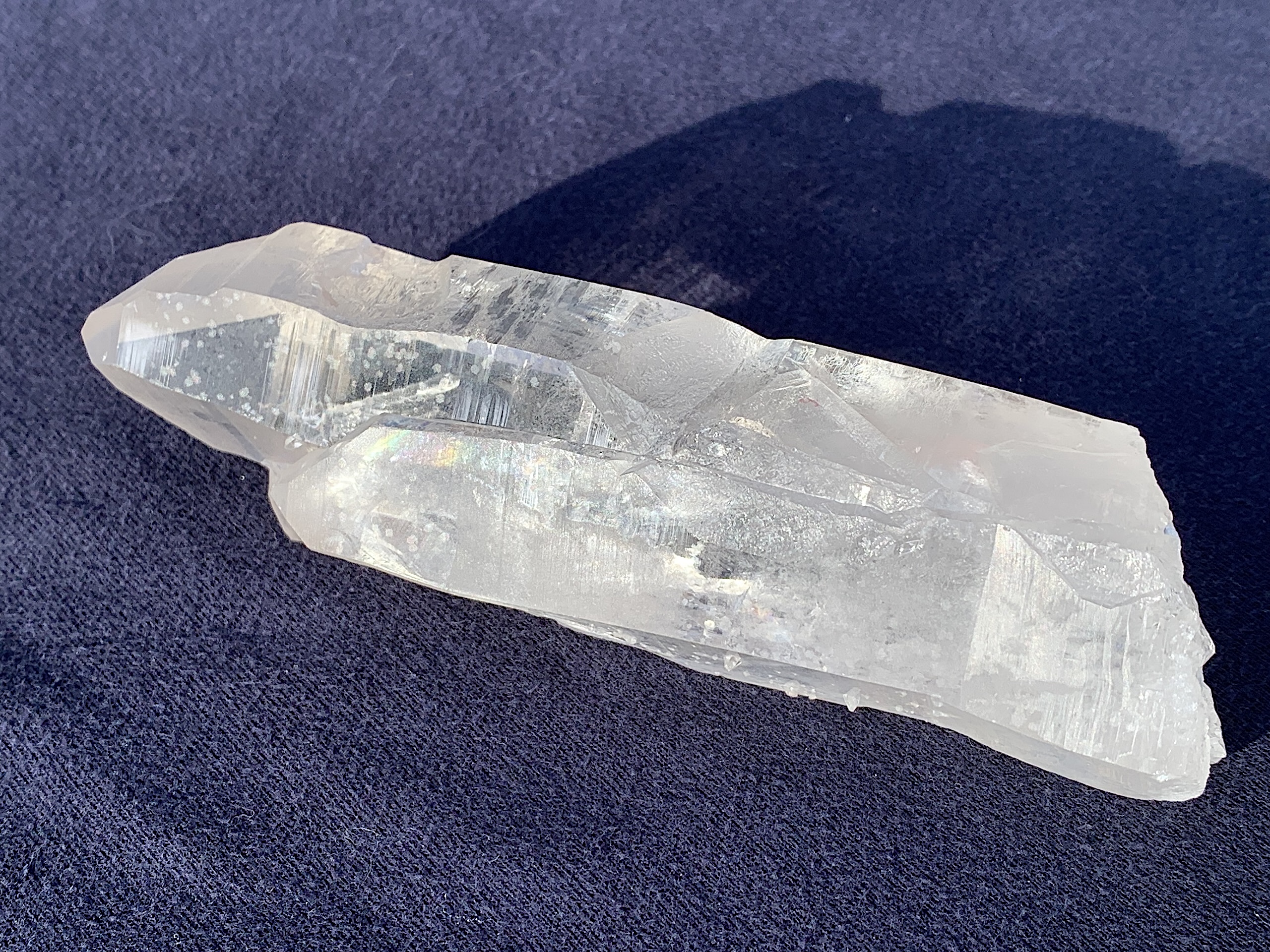 Unique Lemurian Seed Quartz Crystal with Rainbows/Twin - Image 5