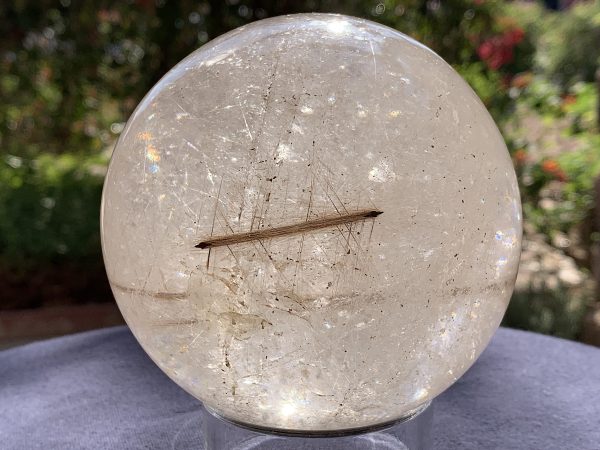 Rutilated Rainbow Quartz Sphere