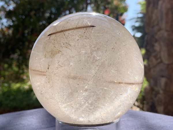 Rutilated Rainbow Quartz Sphere - Image 6