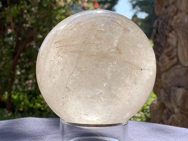 Rutilated Rainbow Quartz Sphere - Image 8