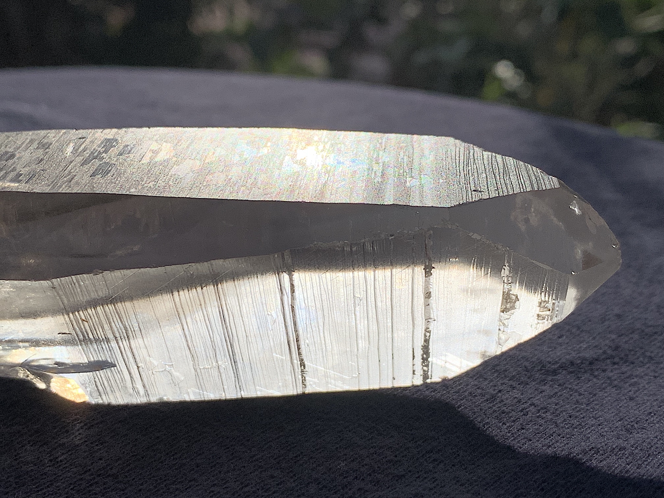 Smoky Lemurian Seed Quartz Crystal with Keyhole - Image 2