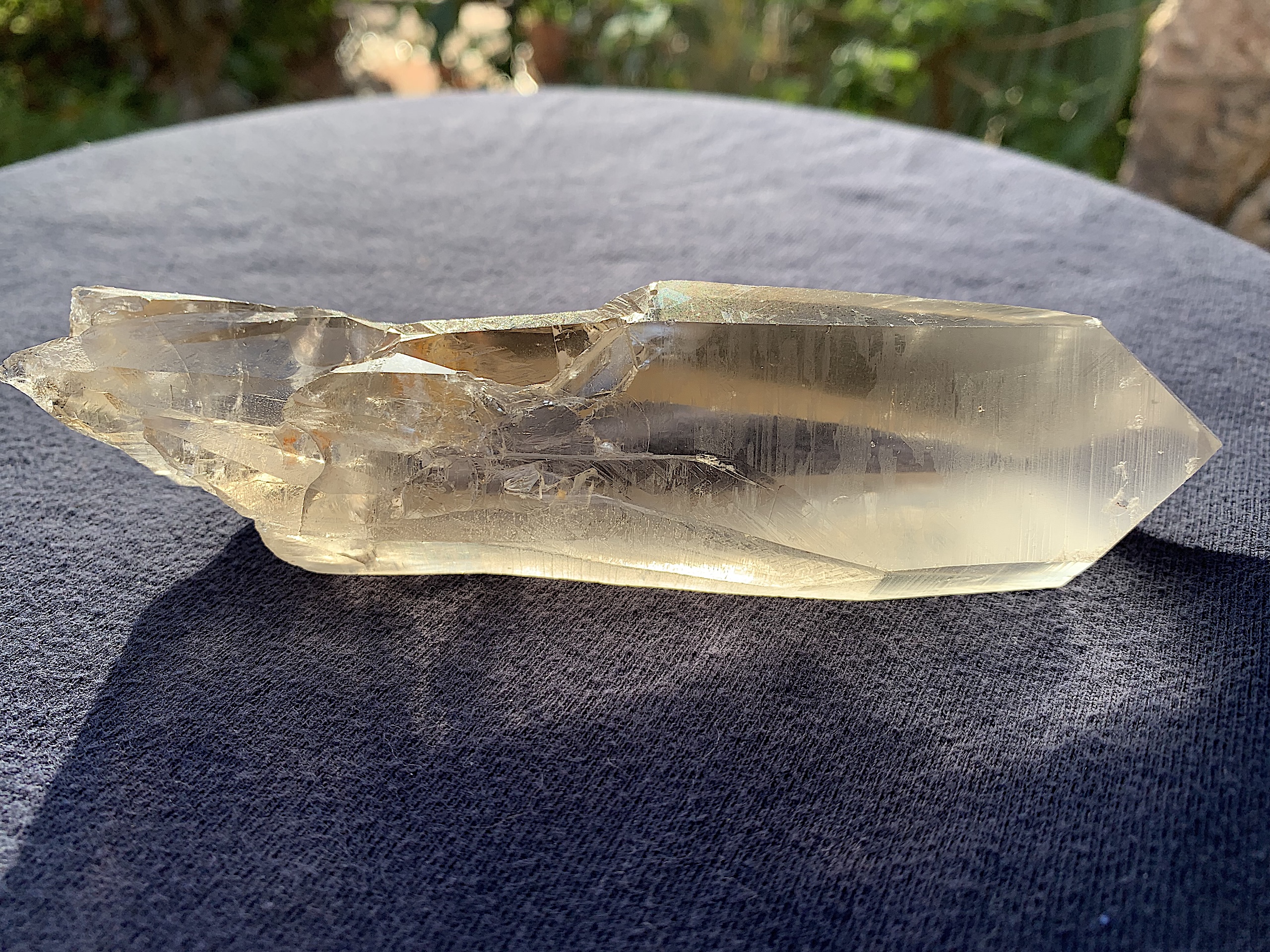 Smoky Lemurian Seed Quartz Crystal with Keyhole - Image 4