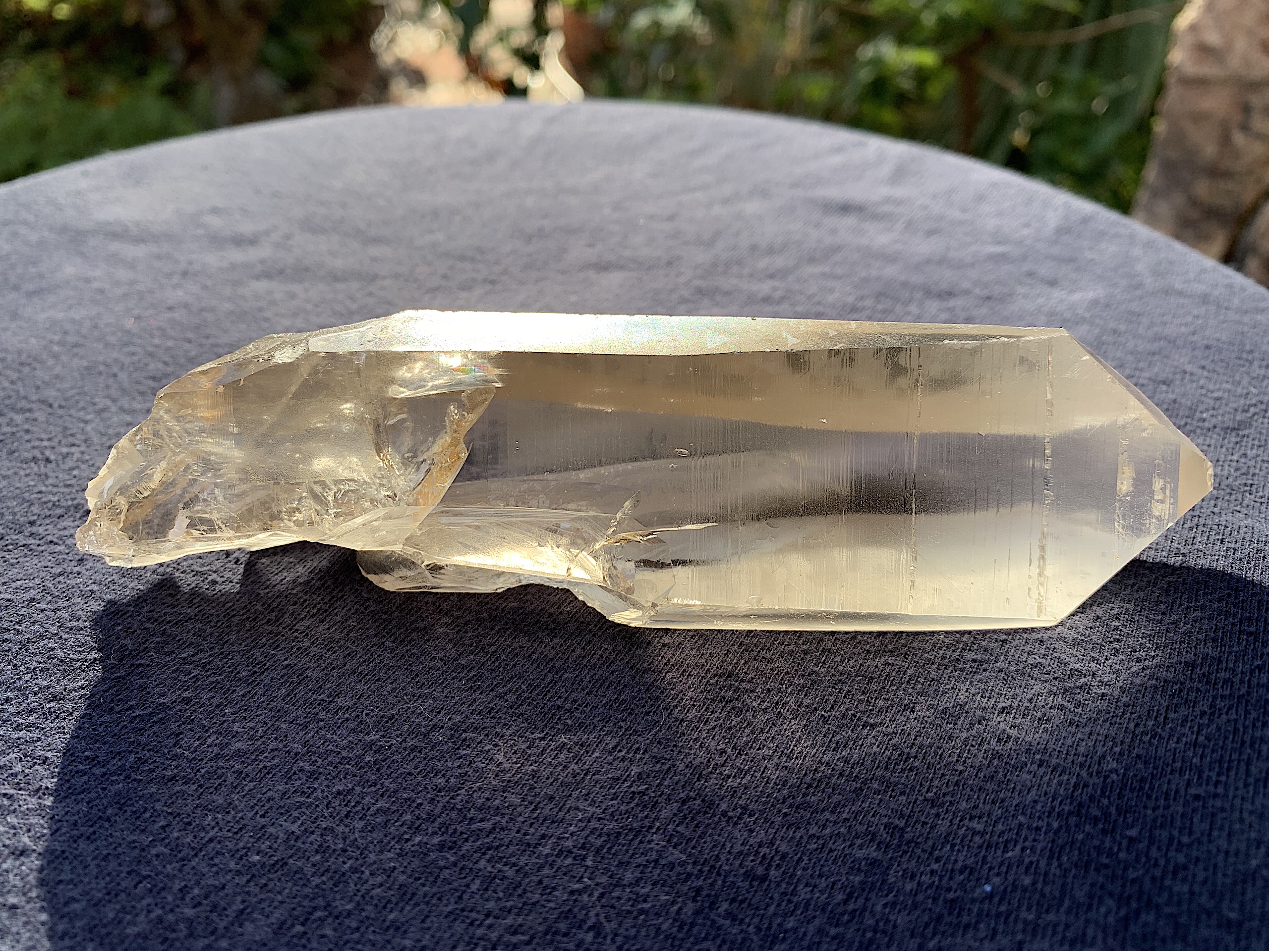 Smoky Lemurian Seed Quartz Crystal with Keyhole - Image 5