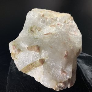 Green and Pink Tourmaline in Quartz Boulder