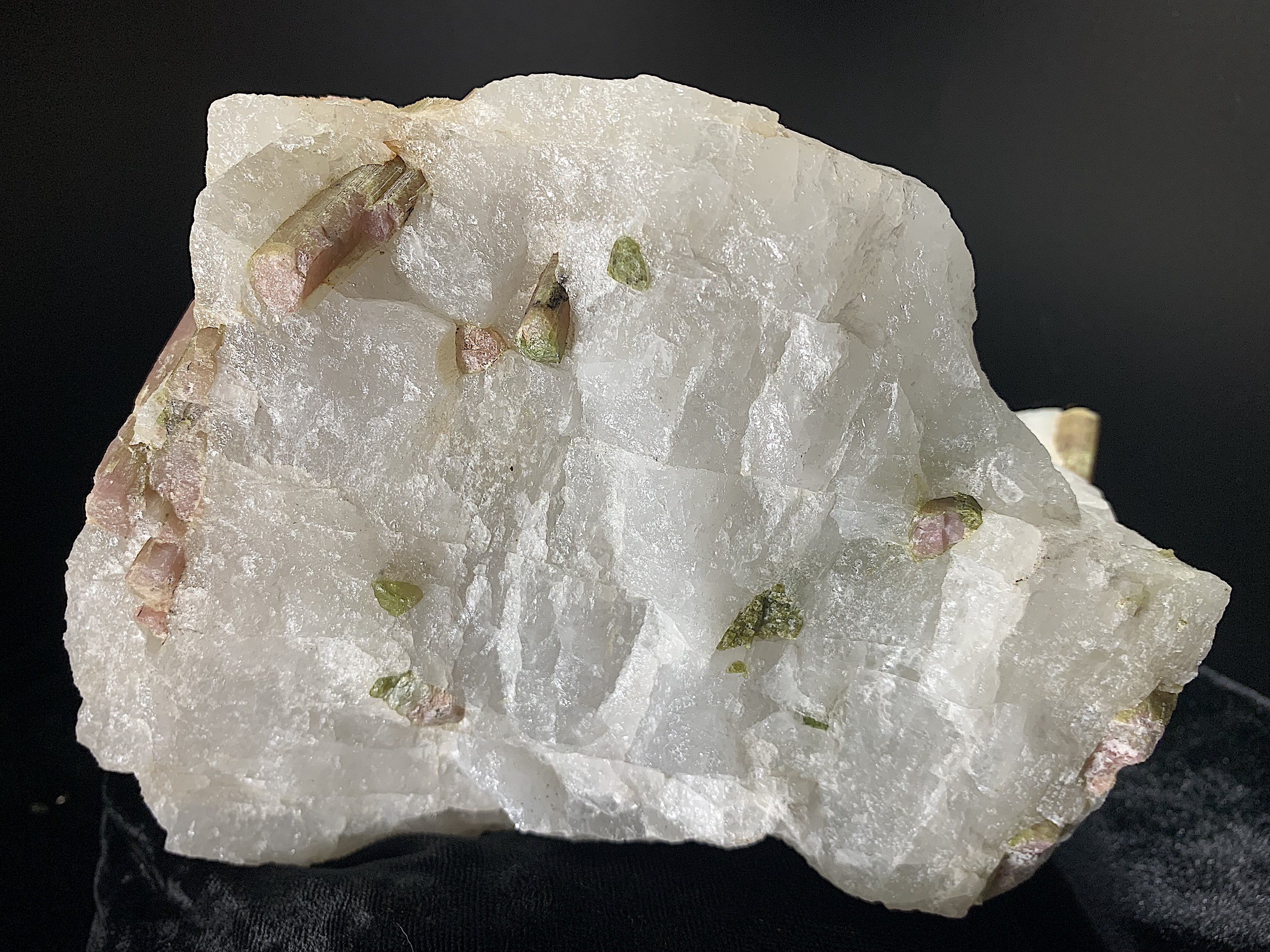 Green and Pink Tourmaline in Quartz Boulder - Image 2