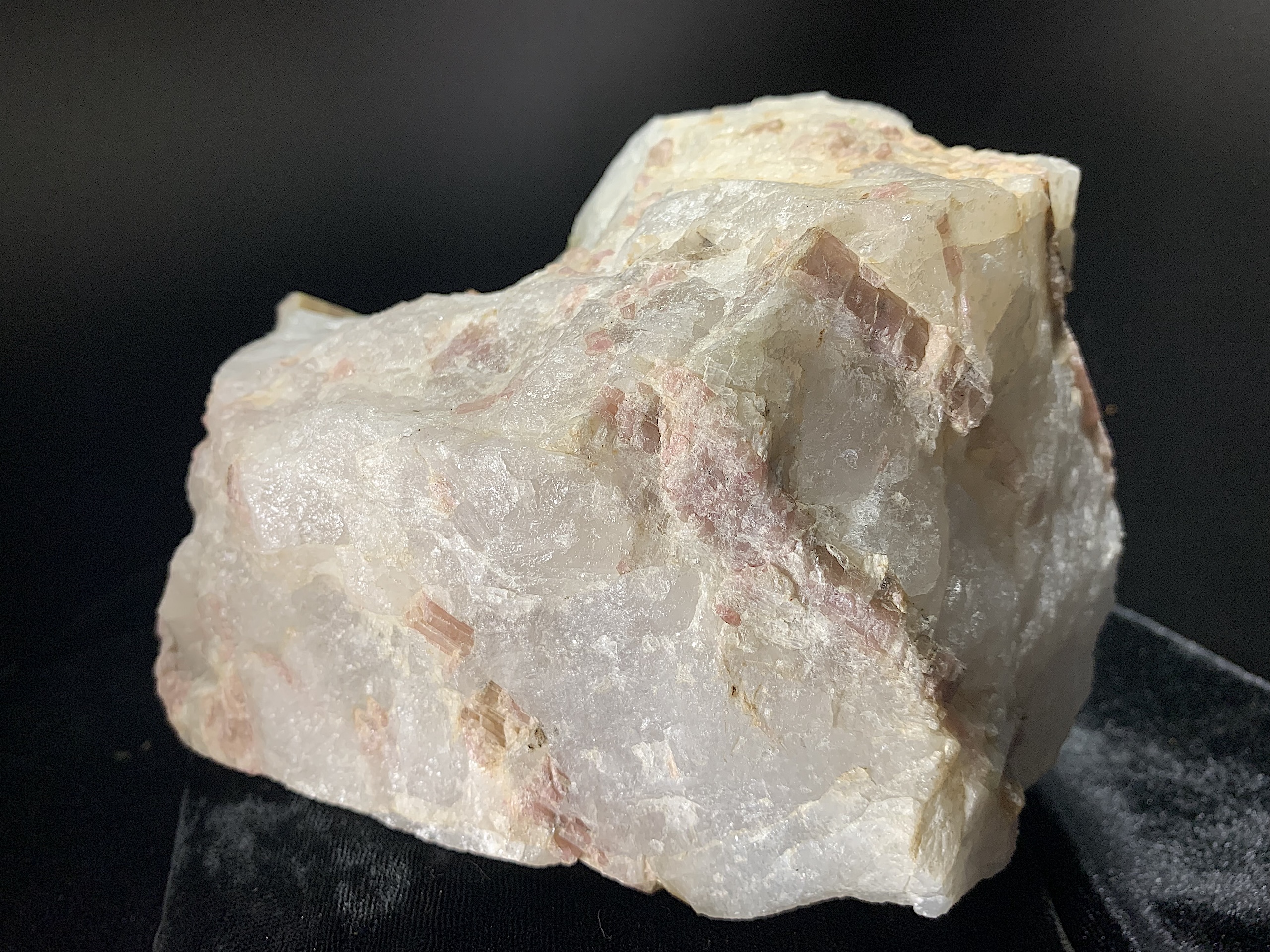 Green and Pink Tourmaline in Quartz Boulder - Image 4