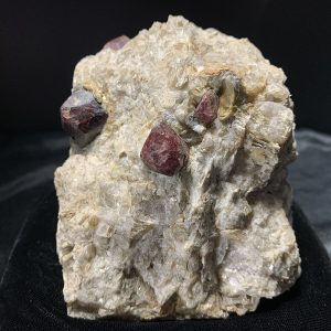 Red Garnets in Quartz/Mica Matrix