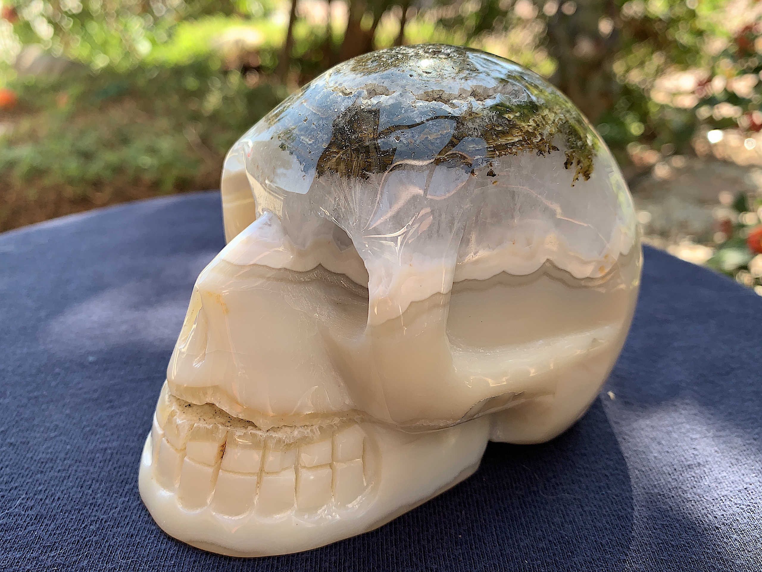 Lace Agate Crystal Skull