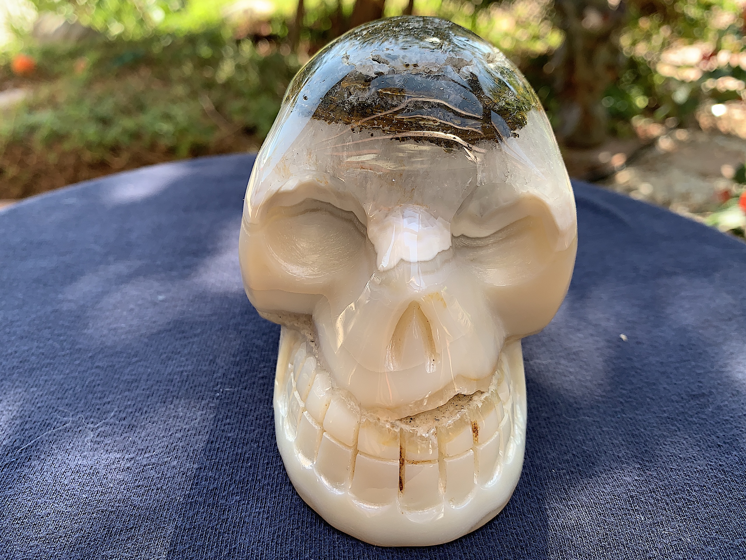 Lace Agate Crystal Skull