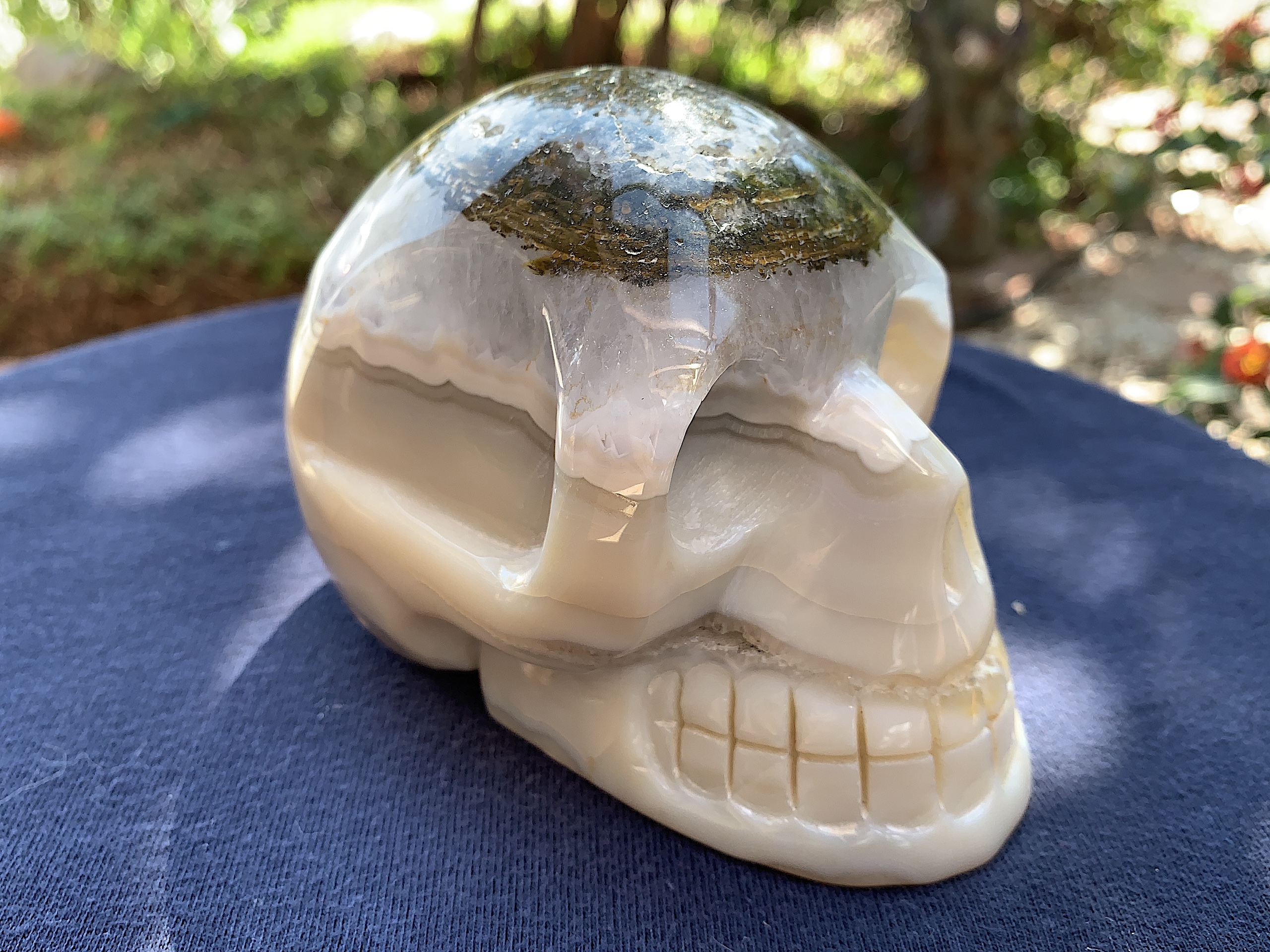 Lace Agate Crystal Skull