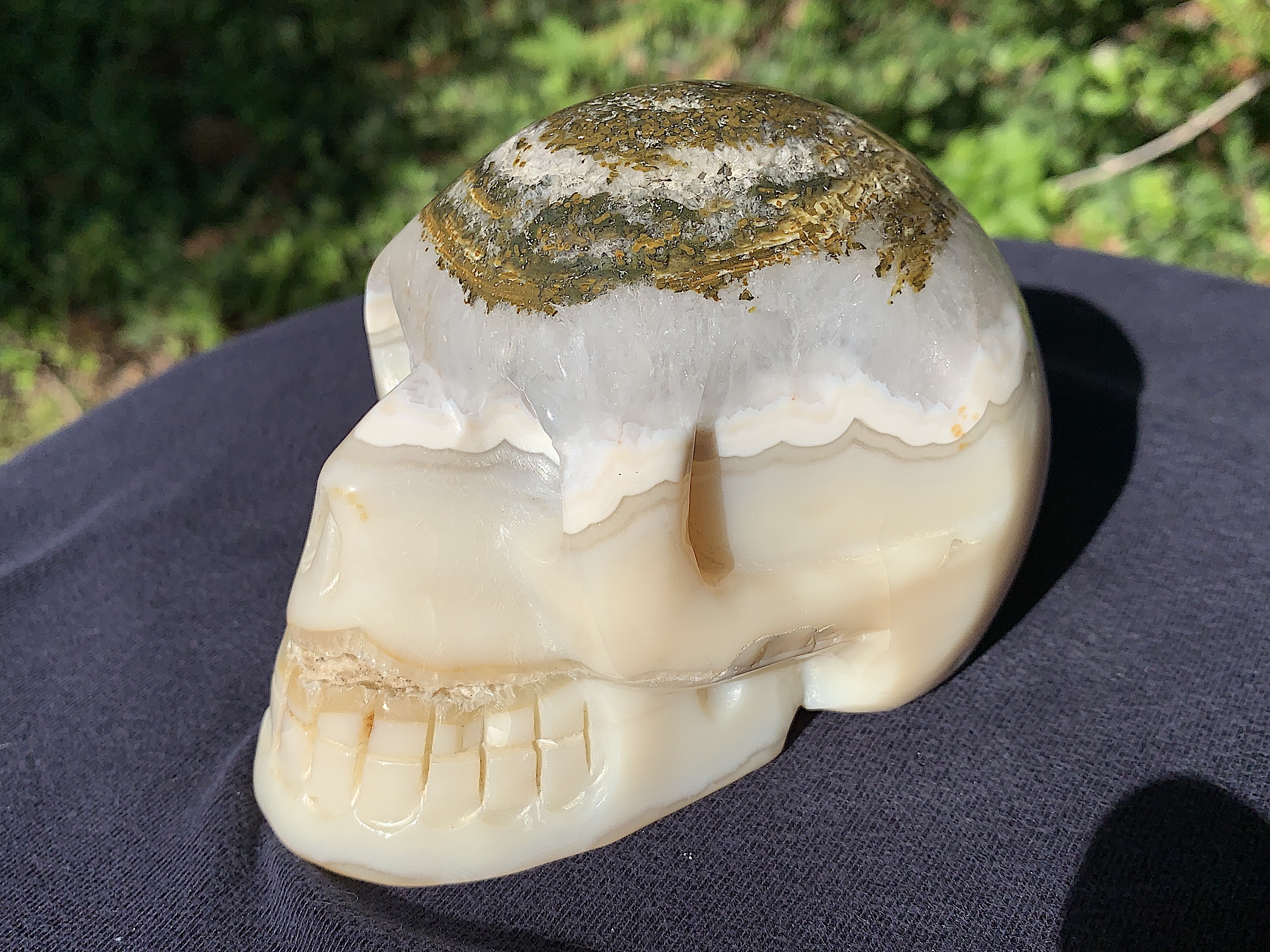 Lace Agate Crystal Skull