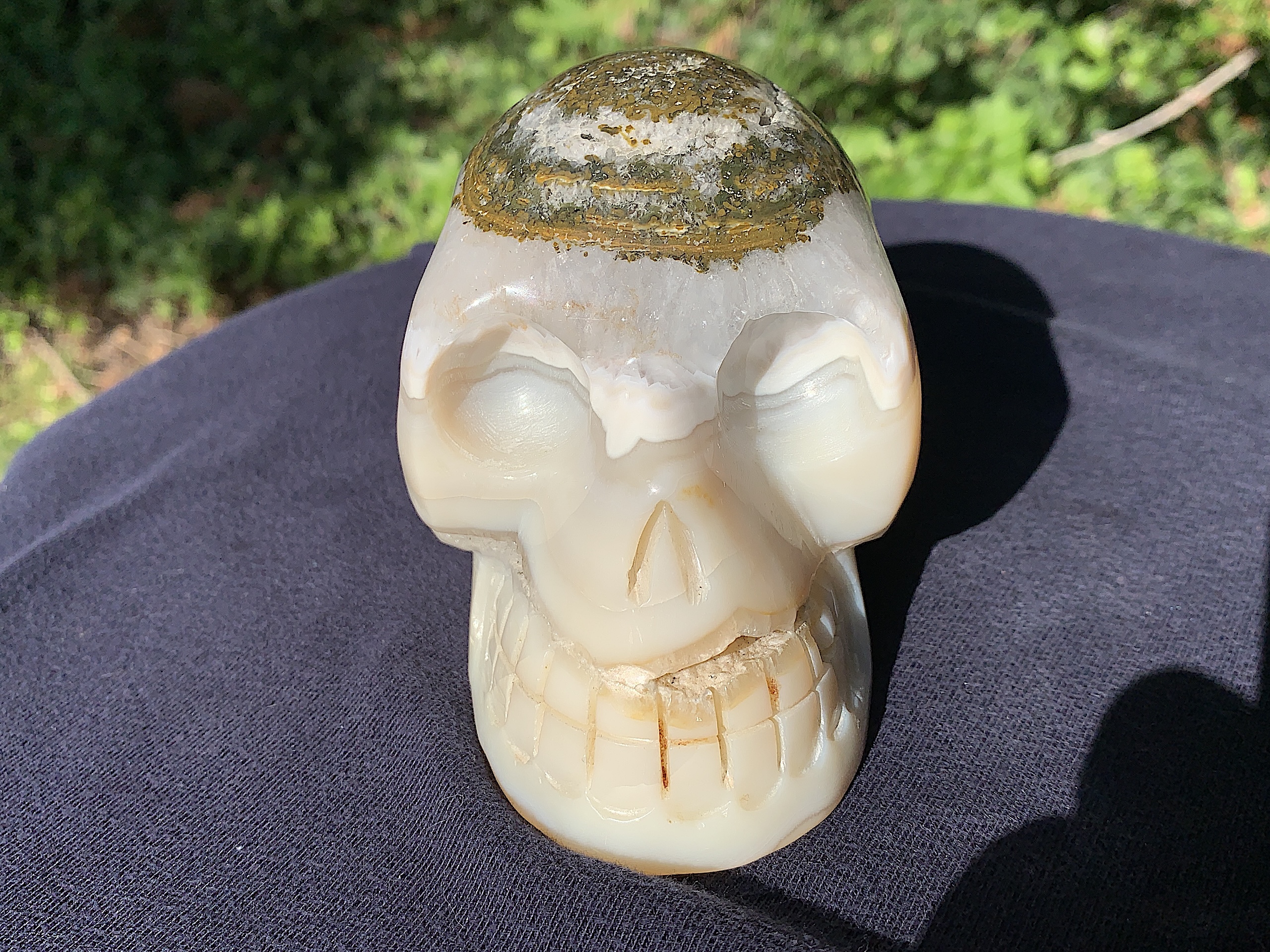 Lace Agate Crystal Skull