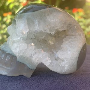 Agate Geode Crystal Skull