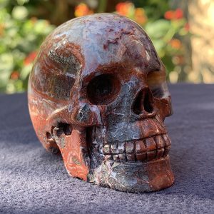 Red Crazy Lace Agate Crystal Skull